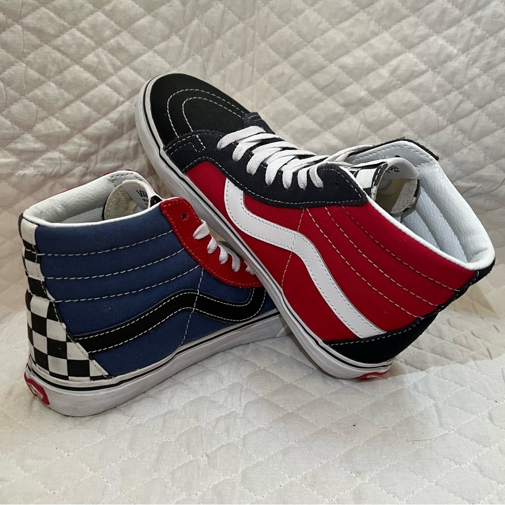 Vans SK8-HI “Reisssue”  (Mix-Match) | Black, Blue, Red, and White